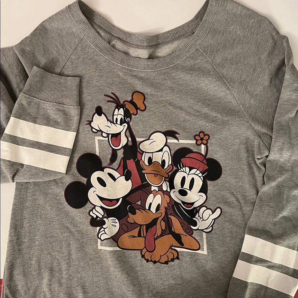 Disney Women’s Gray Sweatshirt with Classic Characters